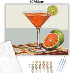 Friss daiquiri koktél - számfestő készlet - 50×60 cm (Keret nélkül)