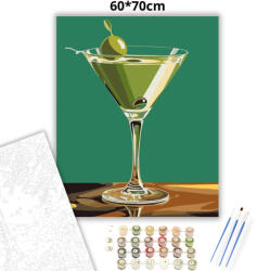  Klasszikus martini - számfestő készlet - 60×70 cm (Keretre feszítve)