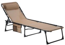 Garden Line Összecsukható kerti nyugágy 190 × 58 × 30 cm - barna (LEZ6902) - kertaktiv