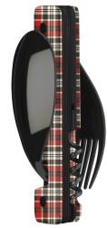 AKINOD A02B00012 set multifuncțional 13h25, finisaj negru oglindă, Red Tartan Tacam