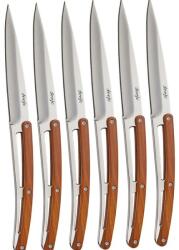 DEEJO Set de 6 cuțite Deejo Table lucioase coralwood lamă ascuțită