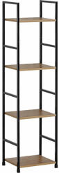 AdTrend Raft pardoseala 4 polite mdf maro fier negru 29 x 23, 5 x 112 cm (107089) Raft