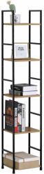 AdTrend Raft pardoseala 5 polite mdf maro fier negru 29 x 23, 5 x144 cm (107090) Raft