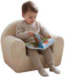 NEW BABY Scaunel pentru copii din catifea New Baby crem