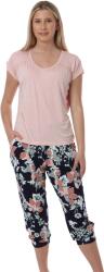 Bella Secret Pijama damă, 7080, tricou mânecă scurtă cu pantalon trei sferturi, Bella Secret