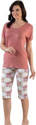 Bella Secret Pijama damă, 3410, tricou mânecă scurtă cu pantalon trei sferturi, Bella Secret