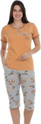 Bella Secret Pijama damă, 7020, tricou mânecă scurtă cu pantalon trei sferturi, Bella Secret