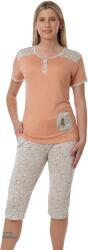 Bella Secret Pijama damă, 7072, tricou mânecă scurtă cu pantalon trei sferturi, Bella Secret