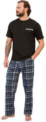 Aydogan Pijama de bărbați, tricou cu pantaloni lungi, 100% bumbac, Aydogan