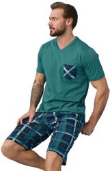 Aydogan Pijama bărbați bumbac, tricou mânecă scurtă cu pantalon scurt