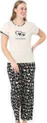 Bella Secret Pijama damă, 1006, tricou mânecă scurtă cu pantalon lung, Bella Secret