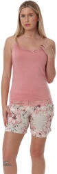 Bella Secret Pijama damă, 8084, maiou cu bretele cu pantalon scurt, Bella Secret