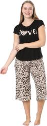 Bella Secret Pijama damă, 7066, tricou mânecă scurtă cu pantalon trei sferturi, Bella Secret