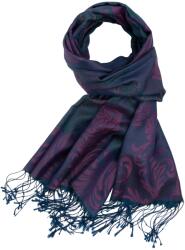 TOTOX Esarfa mov inchis, Pashma, model trandafir, 170 cm x 70 cm