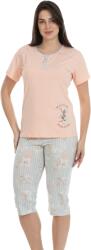 Bella Secret Pijama damă, 7034, tricou mânecă scurtă cu pantalon trei sferturi, Bella Secret