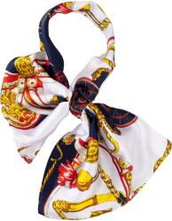 TOTOX Esarfa fantezie, 30x60 cm, model flori caleașcă alb