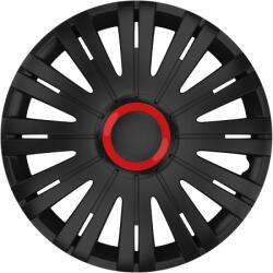 Cridem Set 4 capace roti auto Cridem Active 14 inch, negru cu rosu (CRI1428RRBL)
