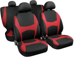 LAMPA Huse scaun auto Capri stretch-fit, set 8 piese, negru/rosu (LAM54948)