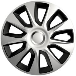 Automax Set 4 capace roti 15 inch Stratos, negru argintiu, ABS rezistent (V7862)