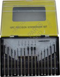 RealParts Set surubelnite de precizie 16 piese cu bituri drepte, imbus, tubulare si Philips (402042) Surubelnita
