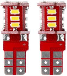 AMiO Set 2 becuri LED T10 W5W 12V, 21 SMD 3014, lumina alba 5600K, AMIO (AM01093)