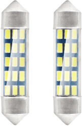 AMiO Set 2 becuri auto LED AMIO C5W Festoon 39mm, 12V, 15 SMD, alb rece (AM01091)