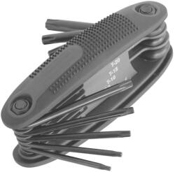 Carpoint Set 8 chei imbus TORX Carpoint T9-T40, design pliabil compact (641028) Surubelnita