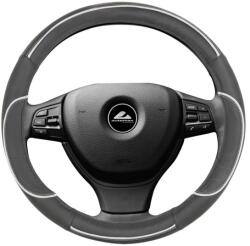 Automax Husa volan neagra cu insertii albe 35-37 cm, material cauciucat Automax (7481)