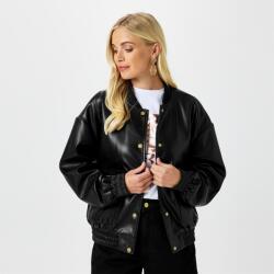 Biba Яке Biba Women's Faux Leather Long Sleeve Bomber Jacket - Black