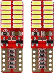 AMiO Set 2 becuri LED T10 W5W Canbus alb 12-24V 2.2W 20 SMD 4014 AMIO (AM01287)