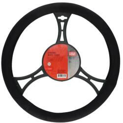 Carpoint Husa volan Carpoint neagra, aspect piele intoarsa, 37-39 cm (2510075)