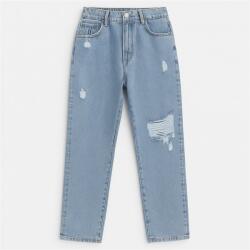 I Saw It First Дънки I Saw It First Distressed Straight Jeans - Mid Blue