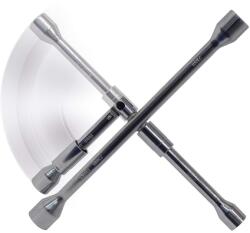 Carpoint Cheie cruce pliabila pentru roti Carpoint, 4 capete 17-19-21-23 mm (8306207)