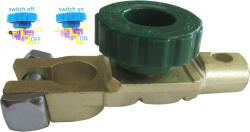 RealParts Borna baterie auto cu decuplare rapida 12-24V, 125A, montaj pe pol negativ (507064)