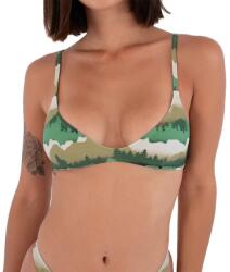 Hurley Scoop Crop Print bikini top - Green (Riverdale)
