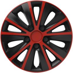 Cridem Set 4 capace roti 14 inch Cridem Rapide, rosu-negru, ABS rezistent (CRI1432RB)