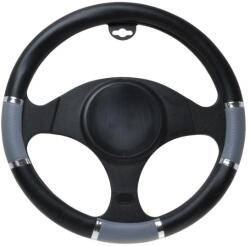 Automax Husa volan gri Chrome Ring din material cauciucat, 37-39 cm (8730)