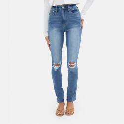 I Saw It First High Waisted Skinny Rip Jean - Mid Blue