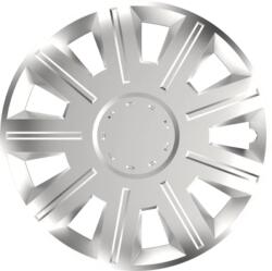 Cridem Set 4 capace roti auto Victory 15 inch, argintii, din ABS rezistent (VER1505)