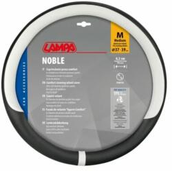 LAMPA Husa volan auto Skeentex Noble, marimea M, 37-39 cm, negru/alb (LAM32900)