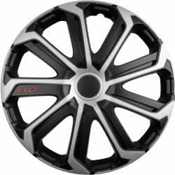 Cridem Set capace roti auto Cridem Evo, 4 bucati, 16 inch, negru cu argintiu (CRI1697BS)