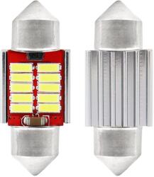 AMiO Set 2 becuri auto LED C5W 31mm Canbus 12-24V, lumina alba 5600K (AM01288)