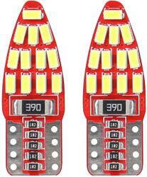 AMiO Bec LED T10 Canbus W5W 12V 2.5W, 24 SMD 3014 alb, AMIO, set 2 buc (AM01285)