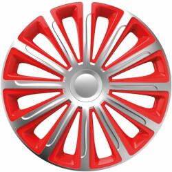 Cridem Set 4 capace roti auto Cridem Trend 15 inch, argintiu/rosu (CRI1528SR)