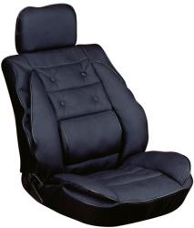 Carpoint Husa scaun auto Carpoint pentru fata, cu suport lombar, neagra (323273)