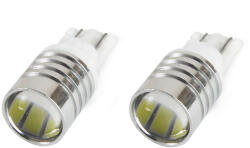AMiO Bec pozitie LED T10 W5W 12V cu lupa, lumina alba 5600K, set 2 buc AMIO (AM01098)