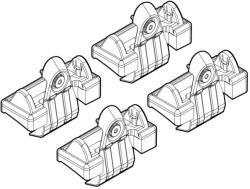 Nordrive Kit montaj bare plafon Alumia Quadra Silenzio C022 pentru Volkswagen Golf V/VI (N21022)