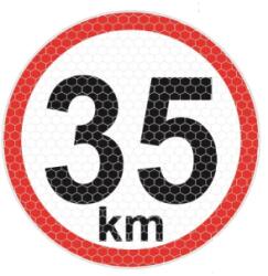 Automax Autocolant reflectorizant limita viteza 35 km/h, diametru 150 mm (5201-35)