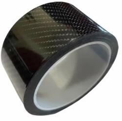 Cridem Banda ornament auto carbon adeziva din PVC, negru, 500 x 5 cm (S10740)