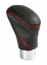 Pilot Lampa Italy Maner schimbator viteza sport Zoe, negru/rosu, aluminiu si piele (LAM00251)